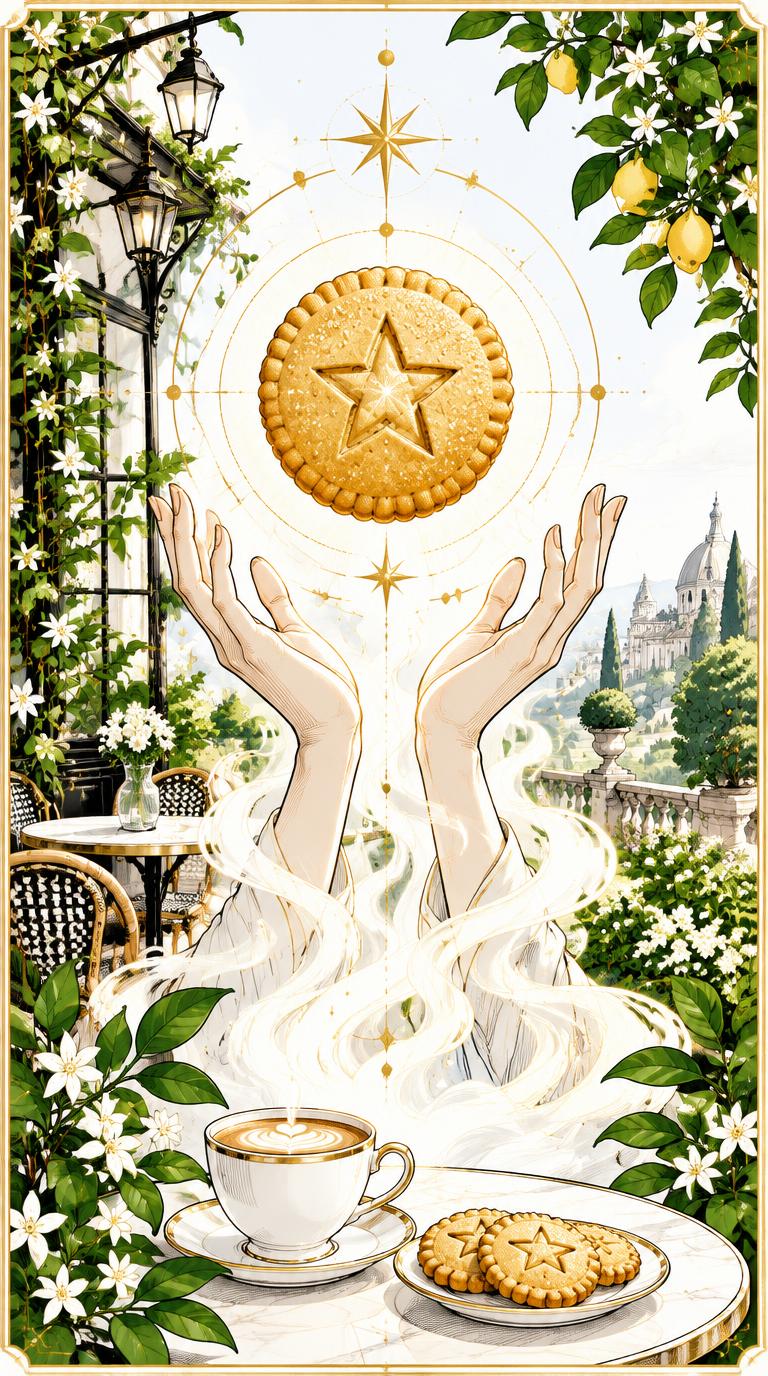 Ace of Cookies tarot card