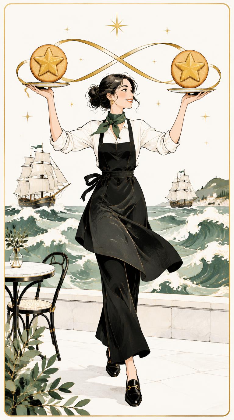 Two of Cookies tarot card